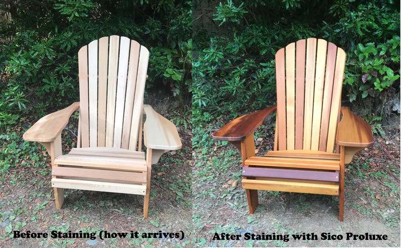Western Red Cedar Adirondack Chair and Side Table Set, Flat Pack Garden Furniture Kit image 10
