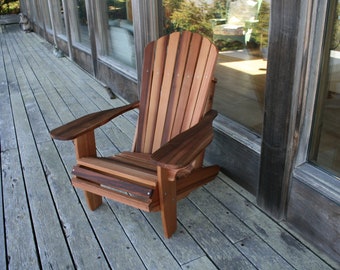 Cedar Muskoka Chair Kit, Handmade Old Growth Western Red Cedar Adirondack Chair