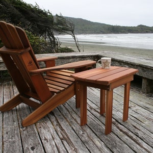 Knot-Free Cedar Adirondack Chair and Side Table set image 2