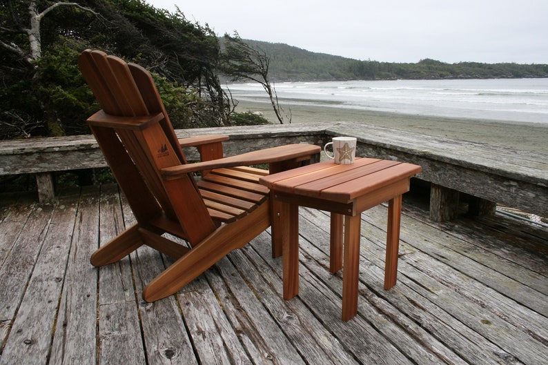 Knot-Free Cedar Adirondack Chair and Side Table set image 2