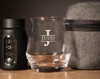 Custom Aged and Ore™ Travel Neat Whiskey Glass Kit