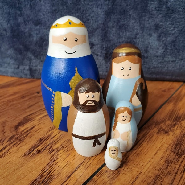 Nativity Nesting Dolls- Medium 5 piece set