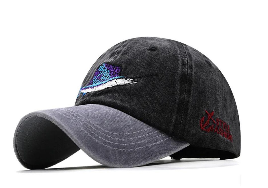 Sailfish Blue Marlin Fish Embroidered Baseball Cap - Etsy