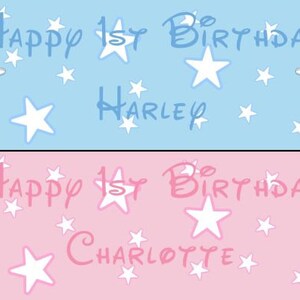 2 any age personalised birthday banners poster celebration  Disney mickey Minnie mouse banners boy or girl party