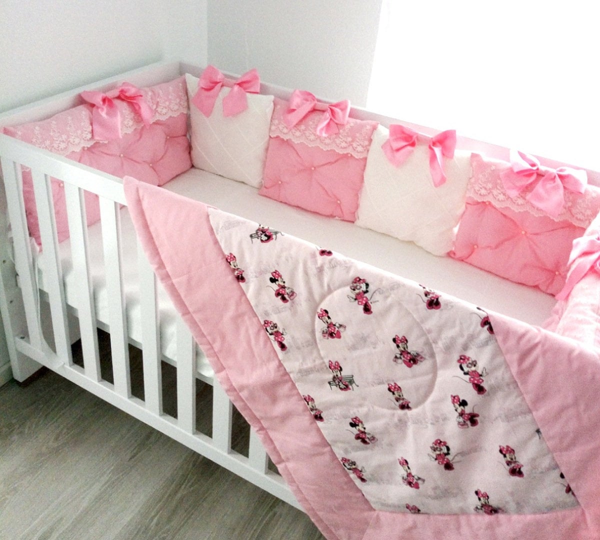 Baby & Kind Babyartikel Baby & Kindermöbel Babybetten Nestchen Baby Kopftuch für Mädchen Nestchen 