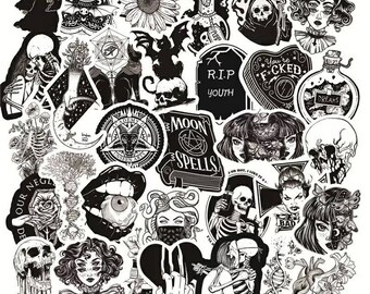 Die cut vinyl gothic sticker pack dark macabre edgy sexual sexy Any Three Stickers