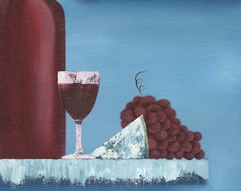 Pintura original de Mandy Pritty, "Perfect Pairing" - óleo sobre lienzo, arte pintado a mano o impresión giclée de edición limitada. Unframed.