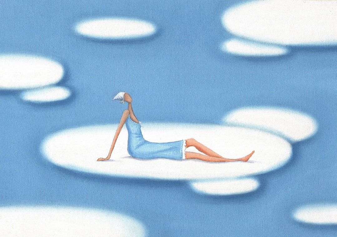 Cloud Nine, Original Art by Mandy Pritty. Print on Canvas. Acrylic ...