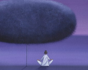 Pintura original de Mandy Pritty, "Soul Space" Un arte pintado a mano, estampado de lienzo o impresión giclée de edición limitada.