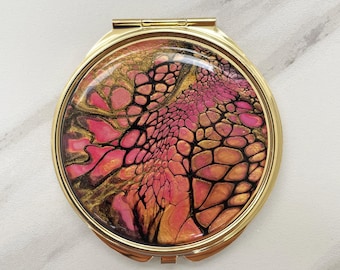 Fluid Art Compact Mirror
