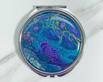 Fluid Art Compact Mirror