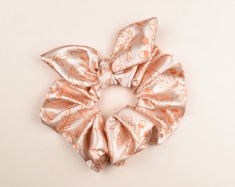 Fall Leaves Satin Scrunchie