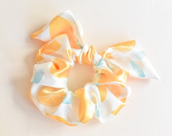 Lemon Satin Scrunchie