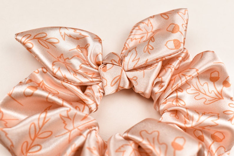Fall Leaves Satin Scrunchie image 3