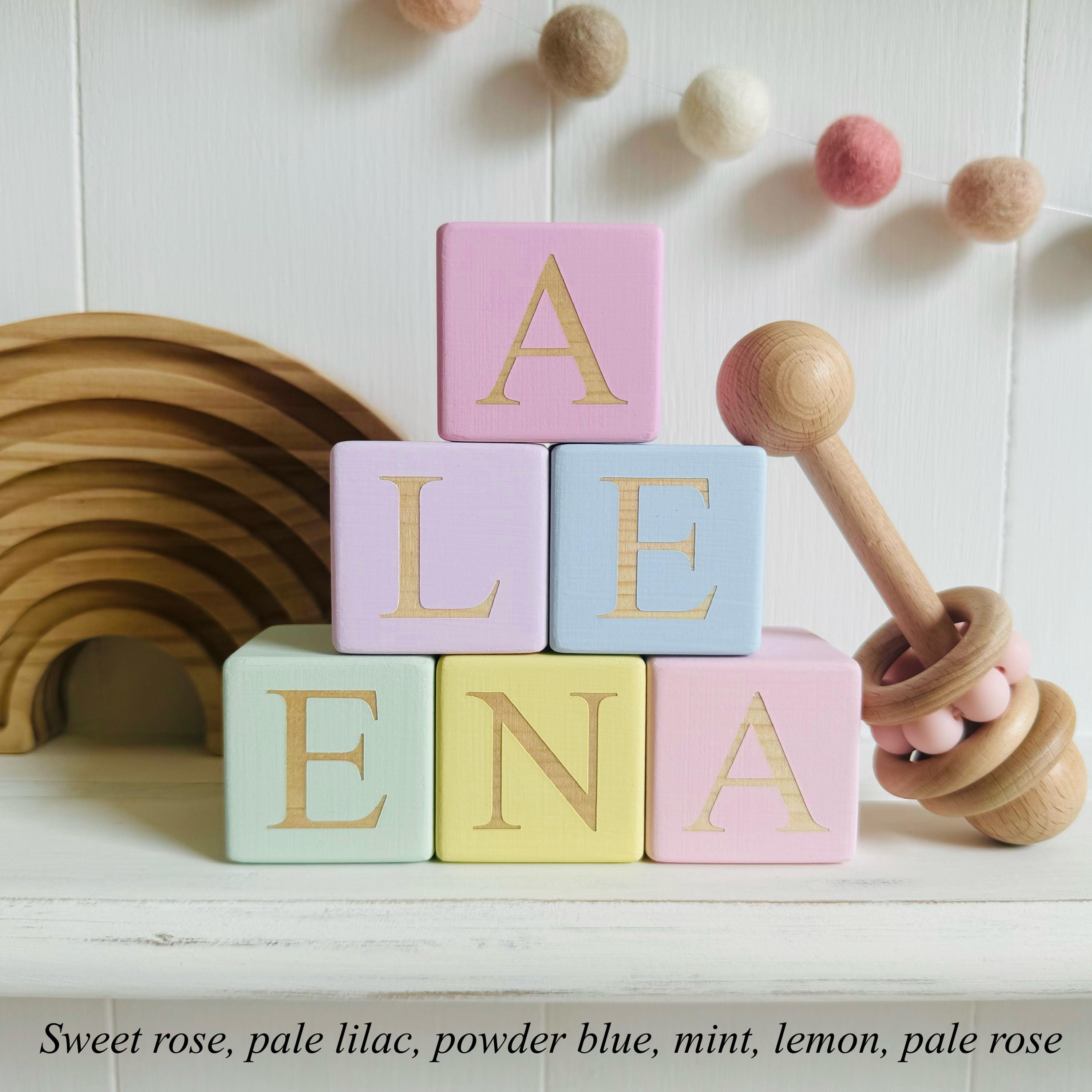 Wooden Blocks Big Letter Blocks For Baby Shower Baby Boxes Large