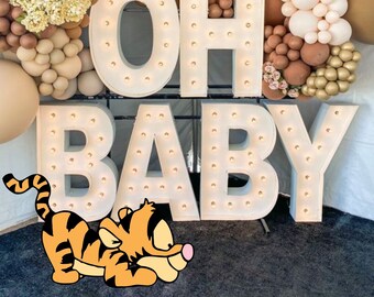 Big Decor ON SALE: BABY Winnie The Pooh, Cutout Decor , Winnie the Pooh Baby Shower, Birthday Party, digital download