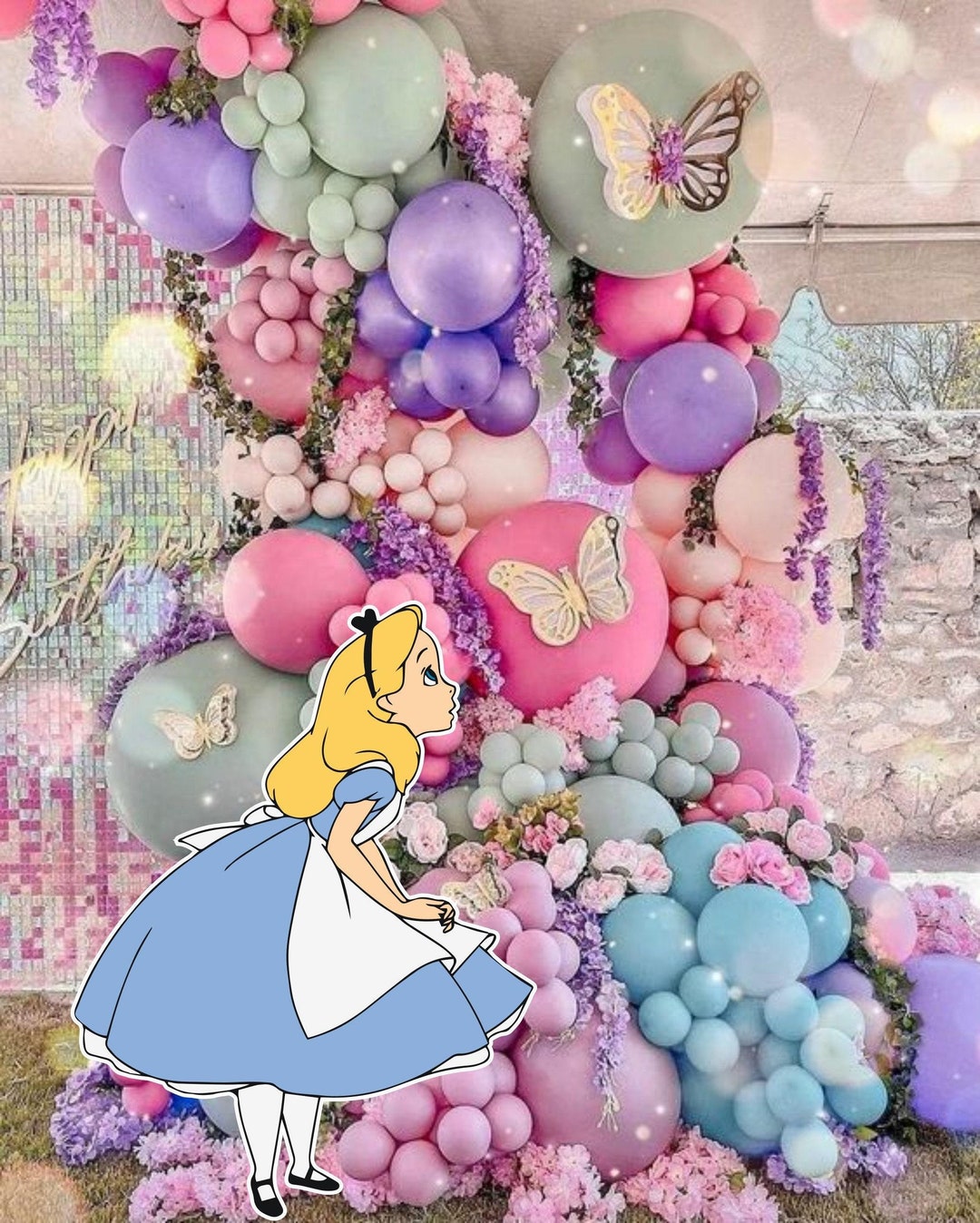 BIG DECOR ALICE in Wonderland Printable Cutout Decor Alice in ...
