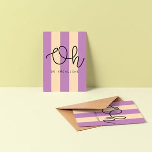 Cartolina di Natale con scritto "Oh, tu che sei felice"