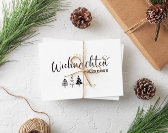 Postcard, Christmas, Low German "Frohe Wiehnachten Kinners"