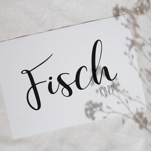 Cartolina con scritta in basso tedesco "Fischkopp"