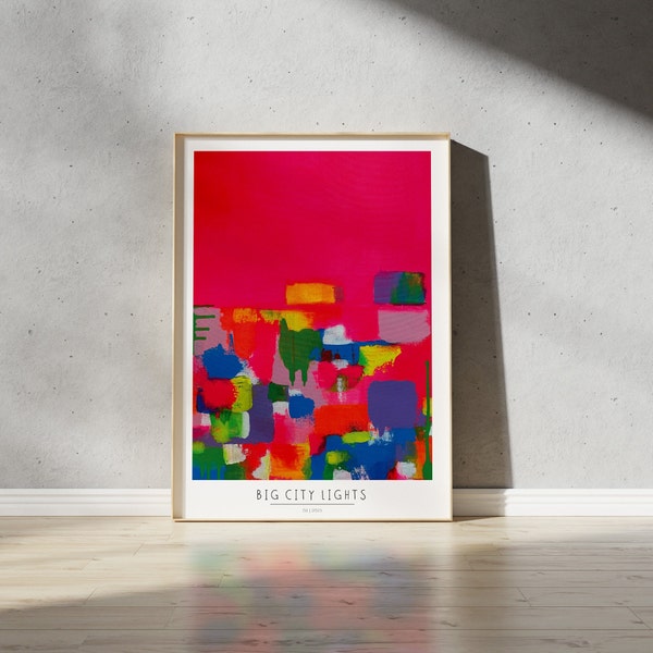 Fine Art Print, « Big City Lights », Art abstrait, Artprint, Art Print, Hahnemühle Paper, Print, Wallart