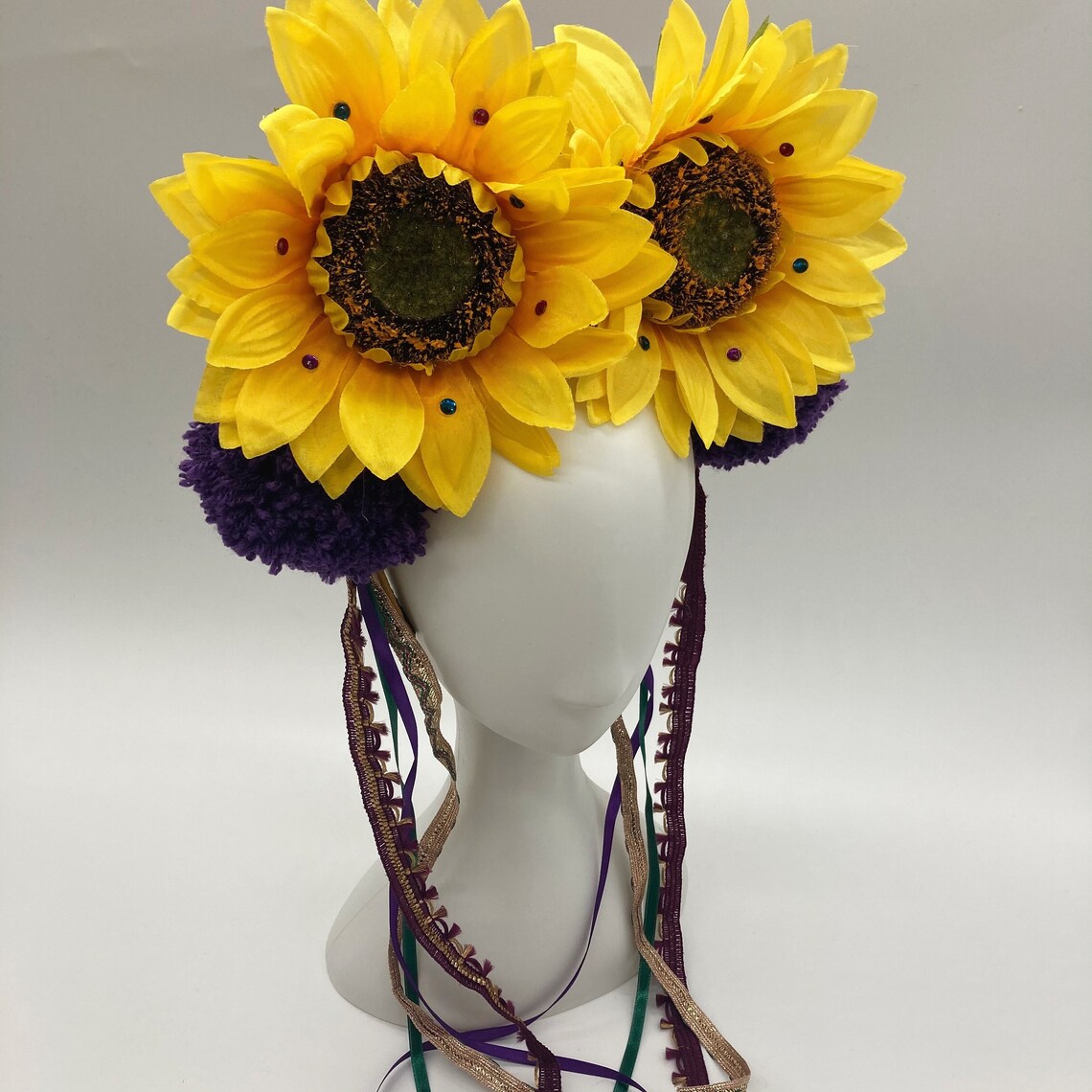 Sunflower headdress / headpiece / headwear/ crown Etsy