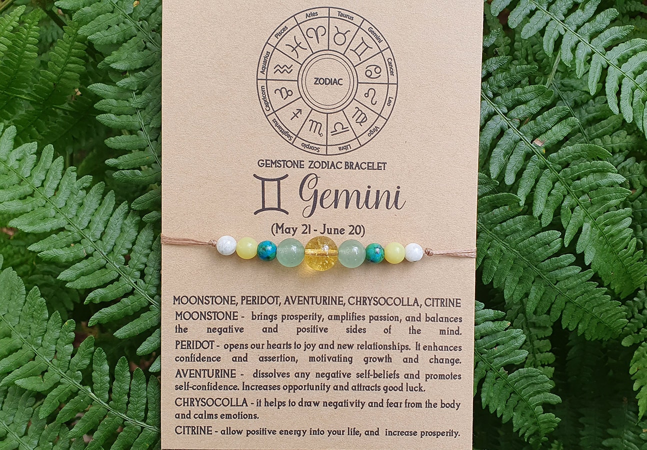 Gemini Crystal Bracelet Gemini Birthstone Crystal Horoscope Etsy UK