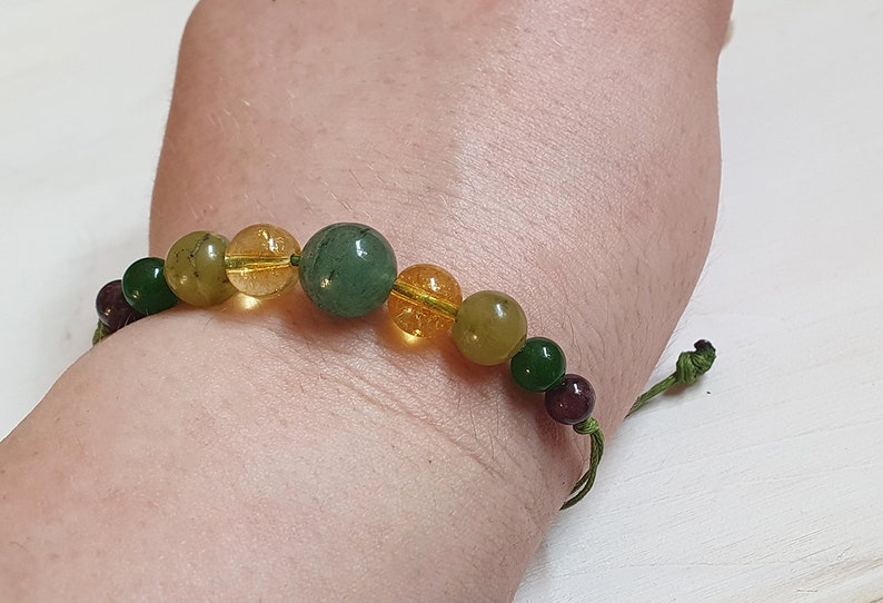 Abundance and Prosperity Bracelet, Good Luck bracelet, New Job, Manifestation, Abundance, Prosperity, String Bracelet, Healing Crystals image 5