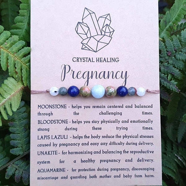 Pregnancy Protection Crystal Healing Bracelet, Pregnancy emotional support,  Pregnancy gift, Meditation Bracelet, Healing, Wish Bracelet