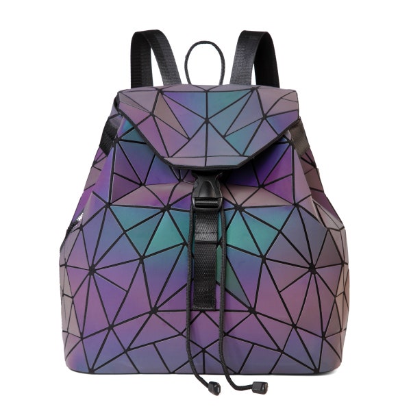 Luminous Backpack / Geometric Luminous Backpacks / Holographic Backpacks / Fashion Backpacks