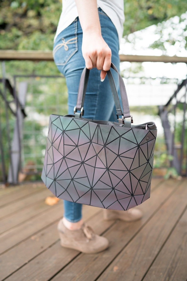 Geometric Luminous Purse / Luminous Handbag / Holographic Bag/ | Etsy