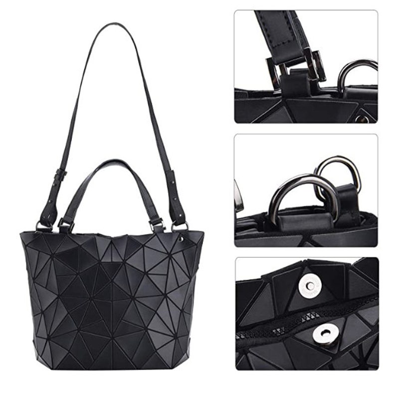 Geometric Purse / Matte PU Leather Shoulder Bags / Lattice Etsy