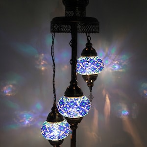 Lampe turque, Lampadaire marocain, Lampadaire turc 3 Globe, Lampadaire avec livraison gratuite