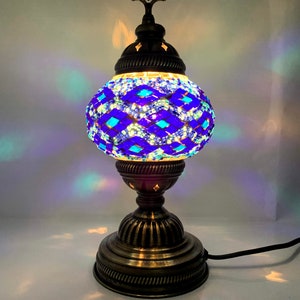 Turkish Moroccan Table Desk Lamp with Free LED Bulb and Free Shipping