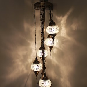 Turkish Lamp, Moroccan Floor Lamp, Turkish Floor Lamp 5 Globe, Floor Lamp with Free Shipping