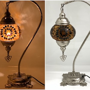 Turkish Moroccan Table Desk Lamp with Free Bulb and Free Shipping