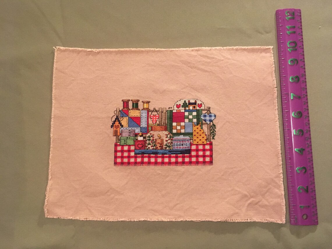 Cupboard Finished Cross Stitch Etsy