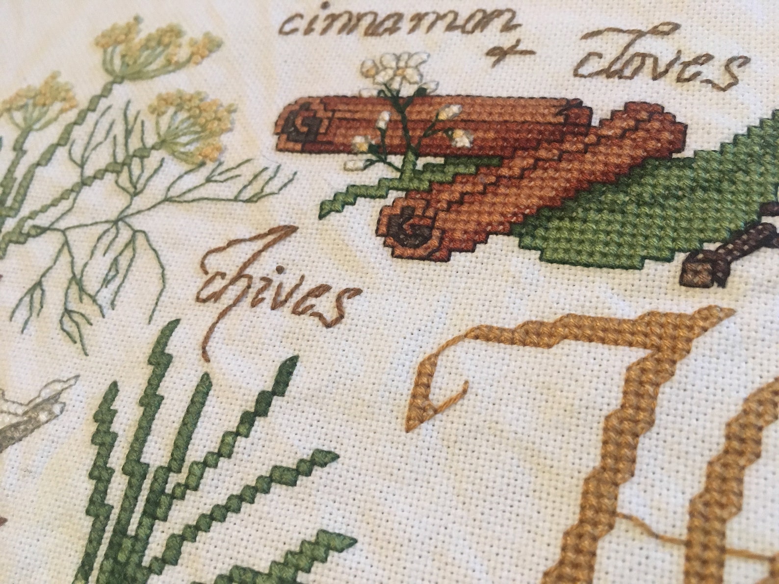 Herbs and Spices finished cross stitch Etsy