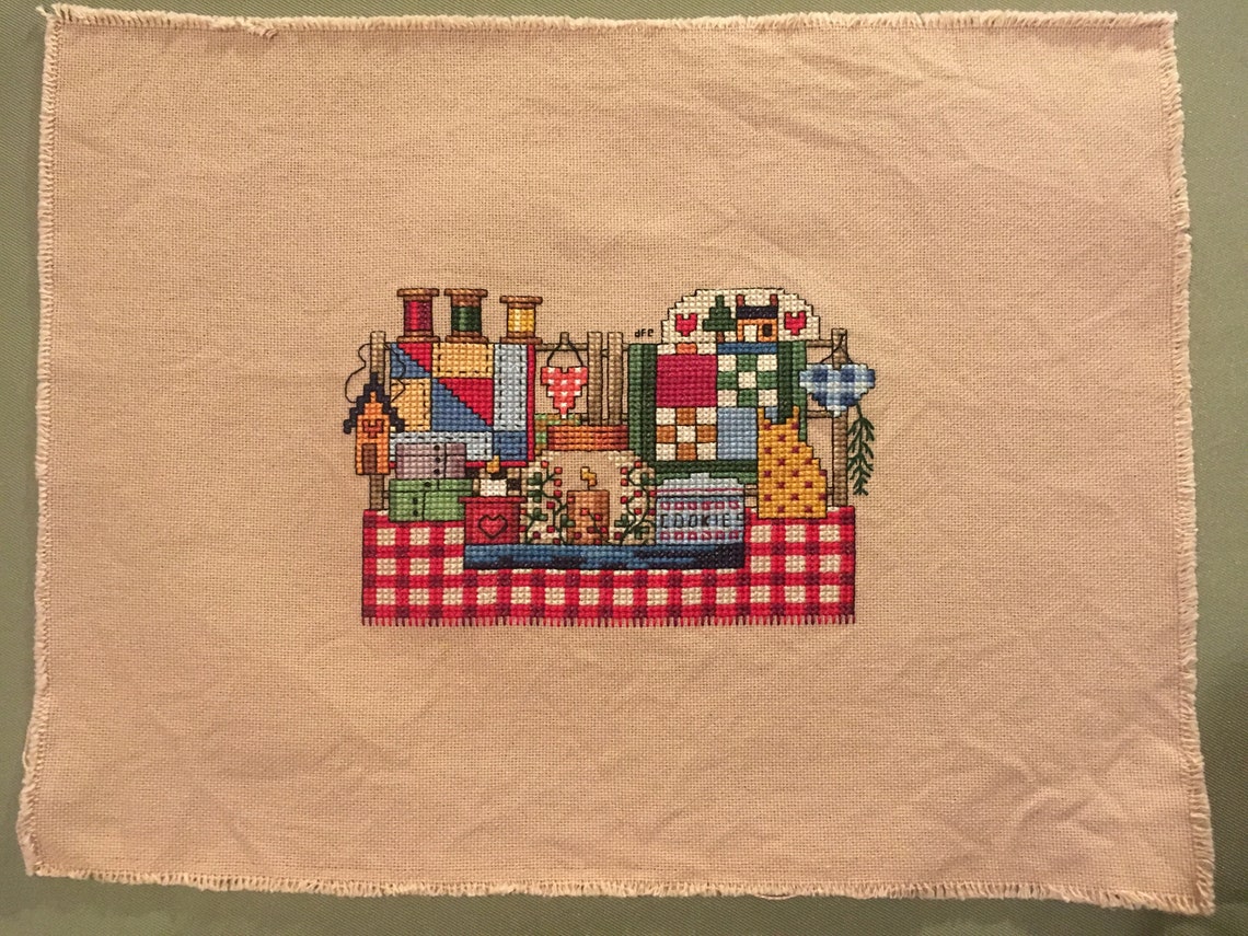 Cupboard Finished Cross Stitch Etsy