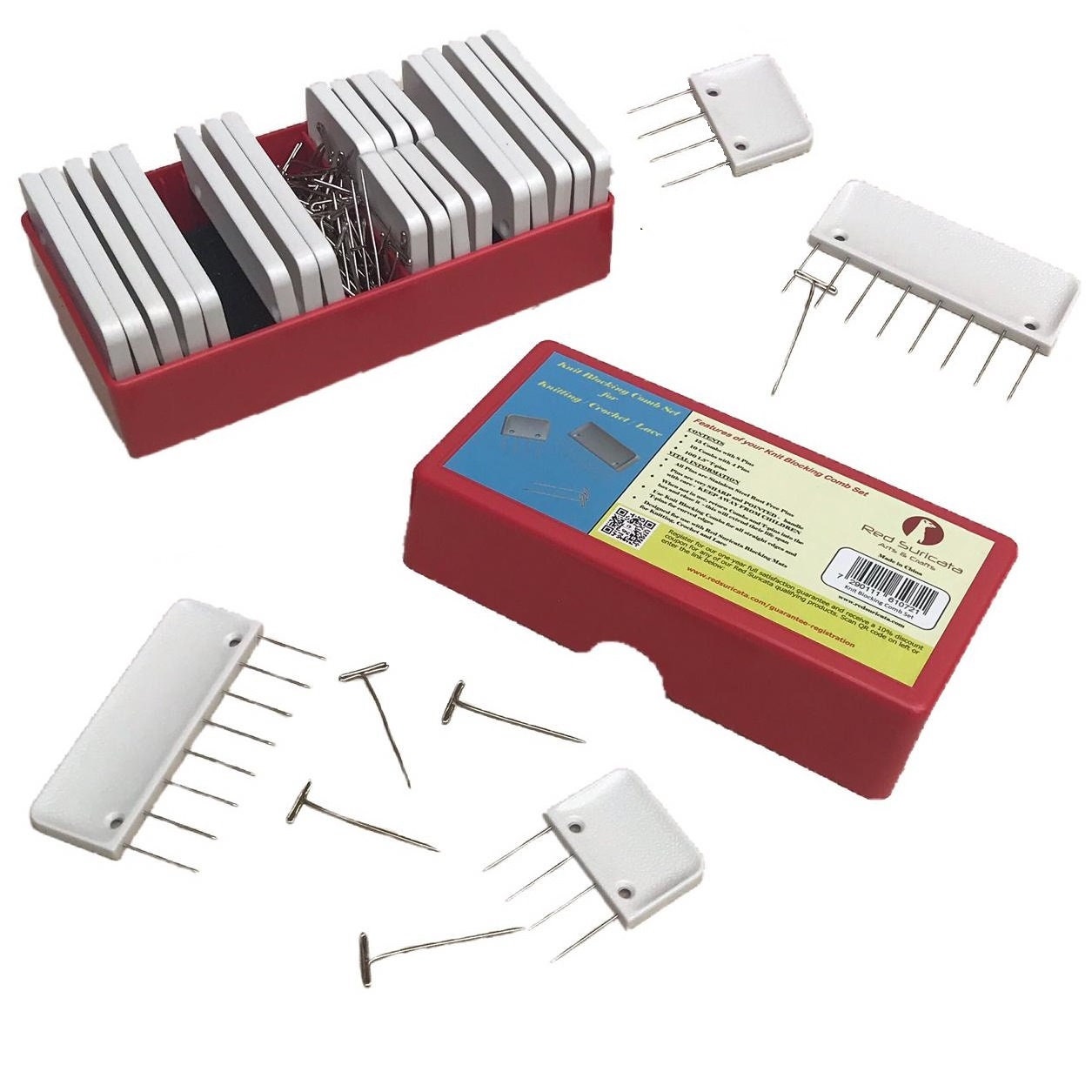 2pack of Knit Blocking Comb Set 25 Combs for Blocking Knitting