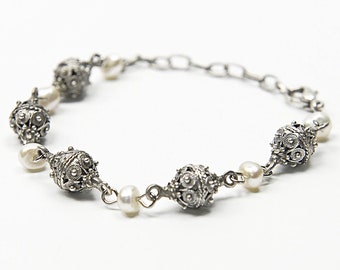 NEW  White Pearl Traditional Croatian Handmade Bracelets