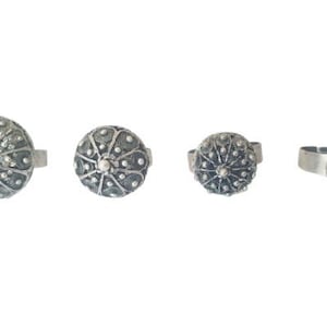 NEW  Traditional Croatian Handmade Sibenik Button Ring - Filigree