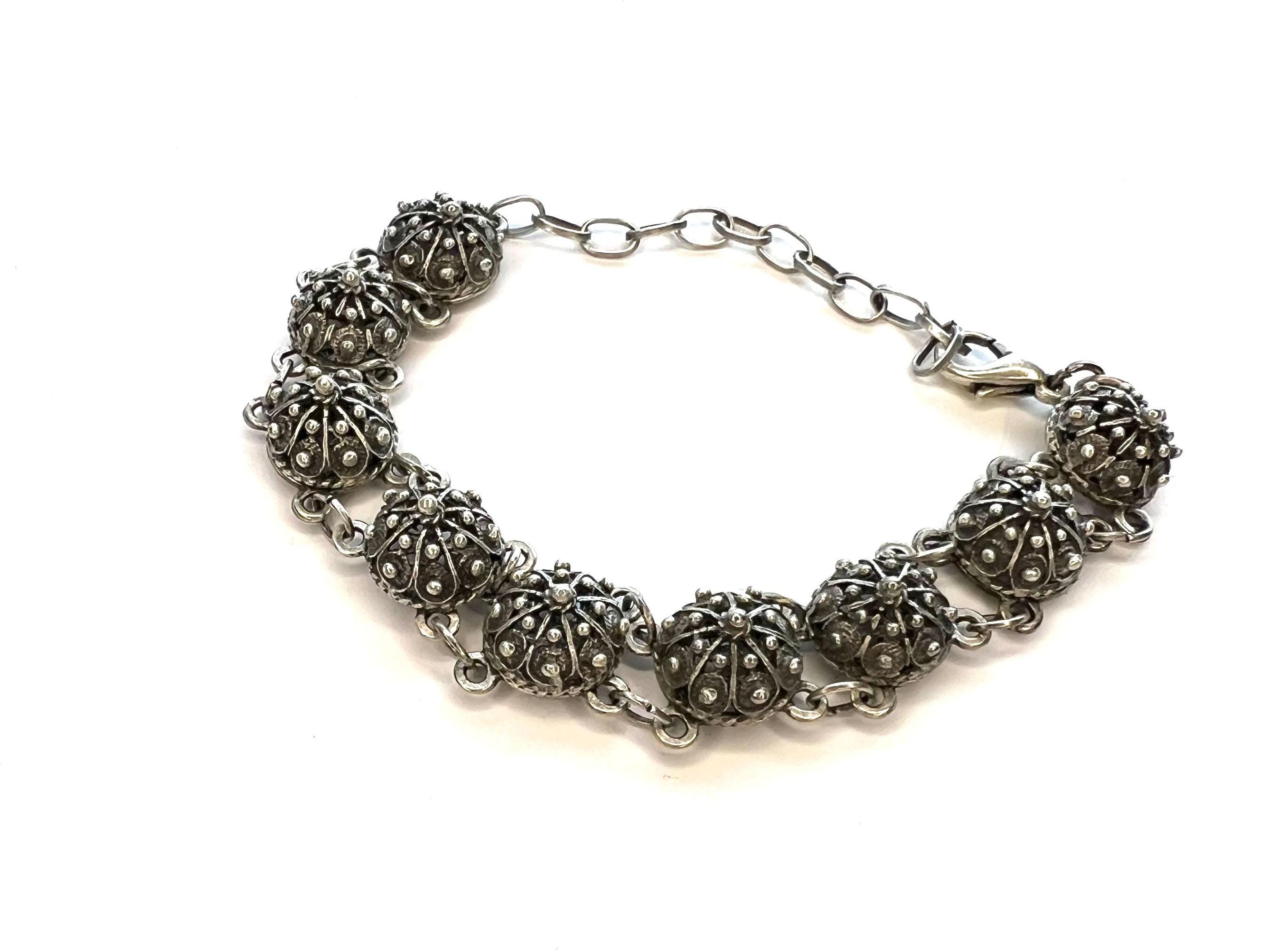 Croatian Sibenik Half Button Bracelet – Silver Colored Handmade Jewelry | Authentic Croatian Heritage Gift for Women & Men