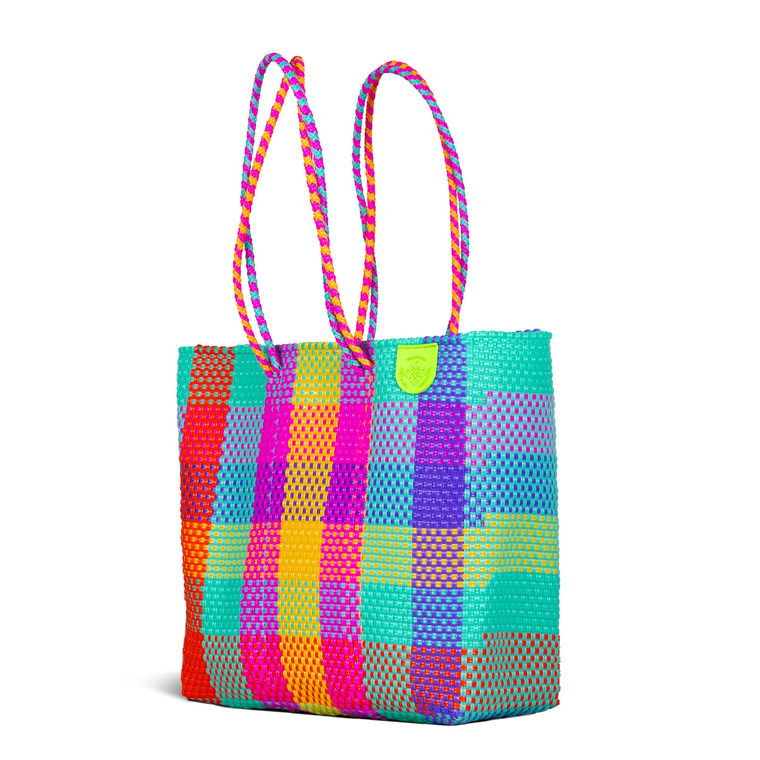 ★LeSportsac★ Melange raffia mini bucket tote bag 1423C523 Raffia Mini Bucket - Black Raffia – LeSportsac