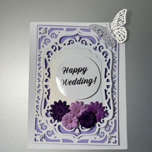 Kit de jour de mariage pour faire de la carte ! Carte de voeux! Carte cadeau. Carte faite à la main avec des fleurs !