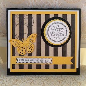 Carte de vœux faite à la main, Joyeux anniversaire, Cartes d’anniversaire, Papier fait, Scrapbooking, Estampage, Carte de vœux faite à la main