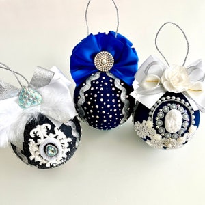 Luxury Christmas ornaments, Velvet balls, handmade balls, Christmas Tree decor, Christmas gift.