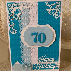 Handgemachte Grußkarte, Happy Birthday, Geburtstagskarten, Papier gemacht, Scrapbooking, Stempeln, handgemachte Grußkarte, Jubiläum.