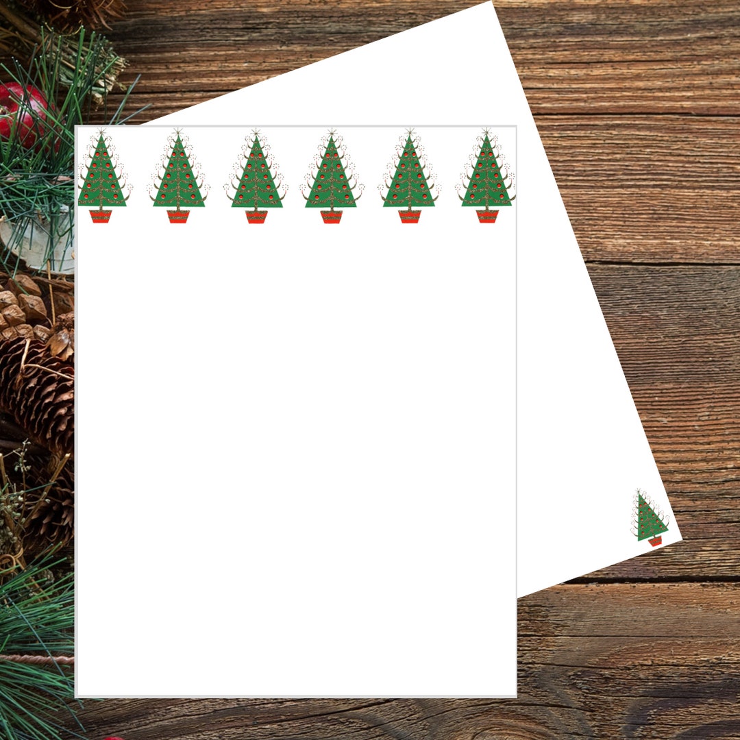 Printable Christmas Stationery Digital Download 3 Pages MCM - Etsy