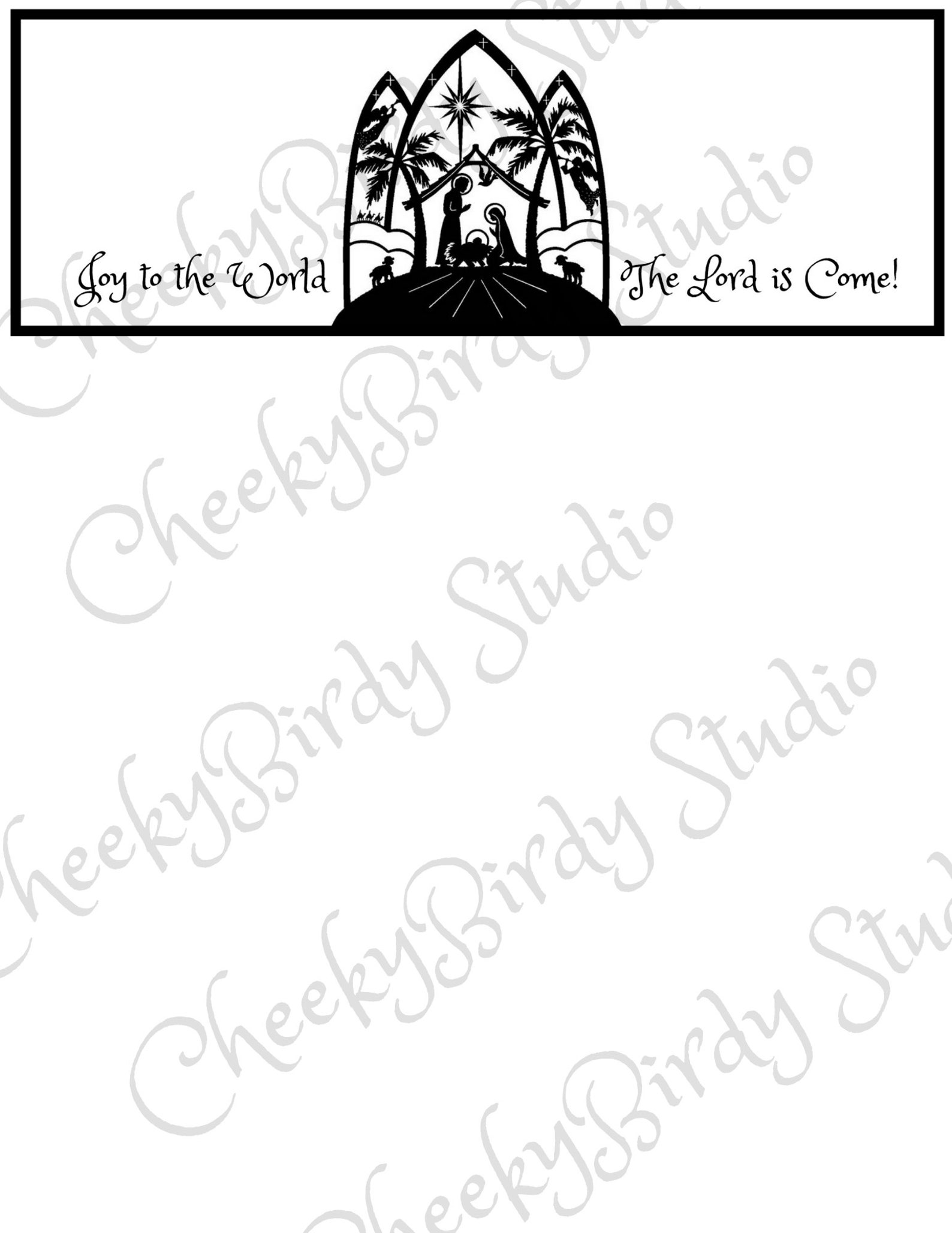 Printable Christmas Stationery Digital Download Nativity Holy Family ...